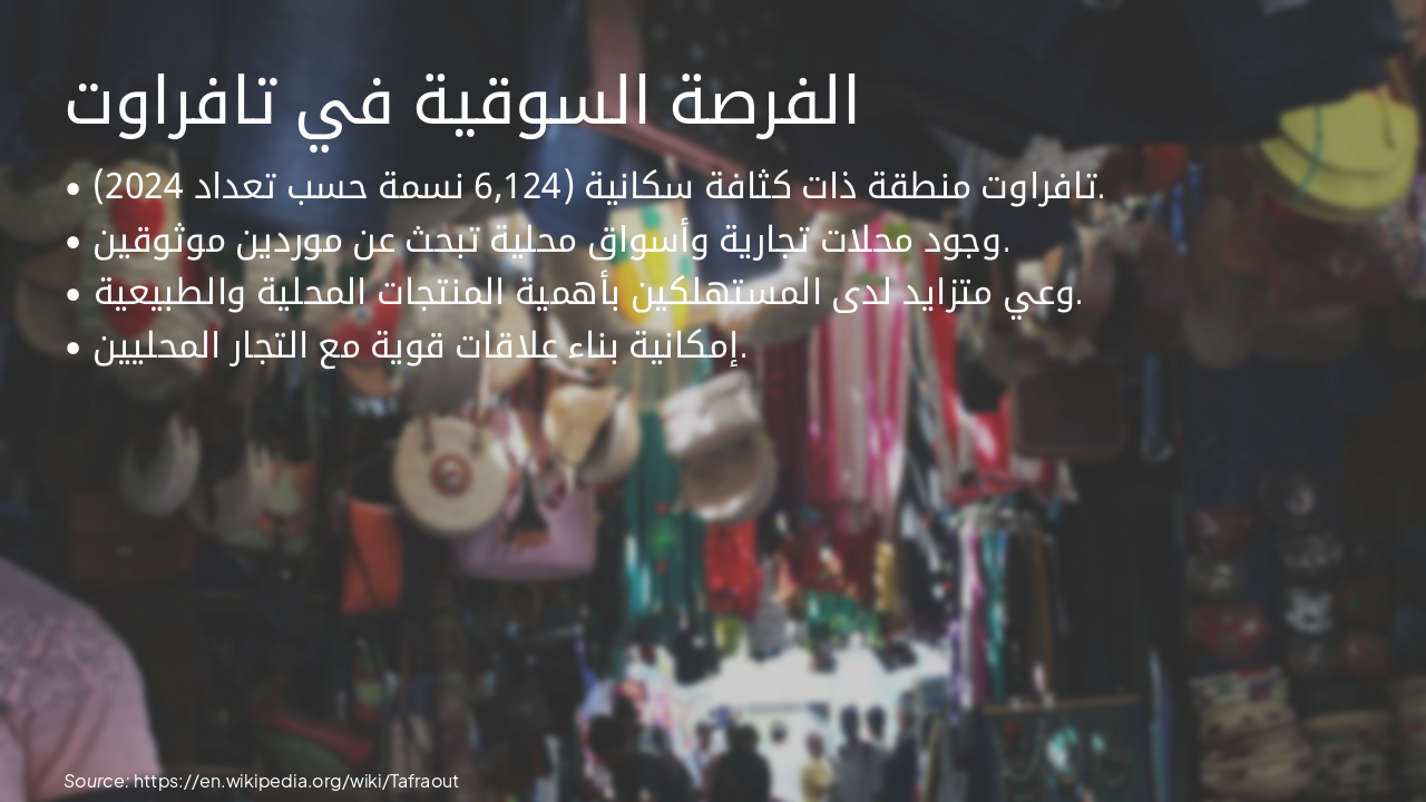 Slide 4 - الفرصة السوقية في تافراوت
