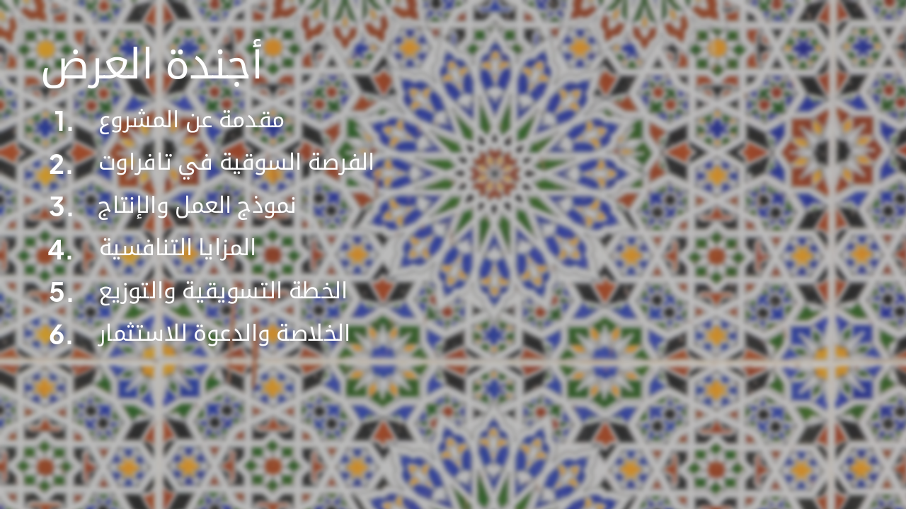 Slide 2 - أجندة العرض