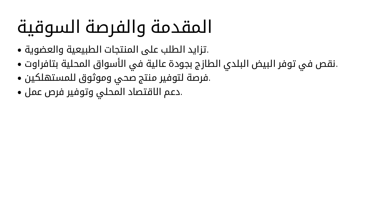 Slide 3 - المقدمة والفرصة السوقية