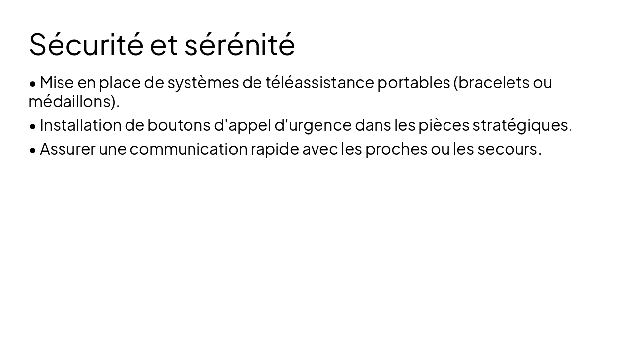 Slide 6 - Sécurité et sérénité