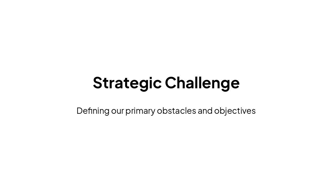 Slide 3 - Strategic Challenge