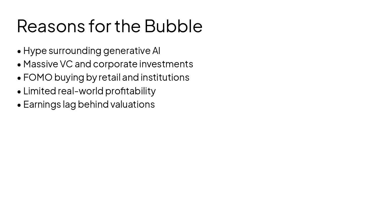 Slide 5 - Reasons for the Bubble