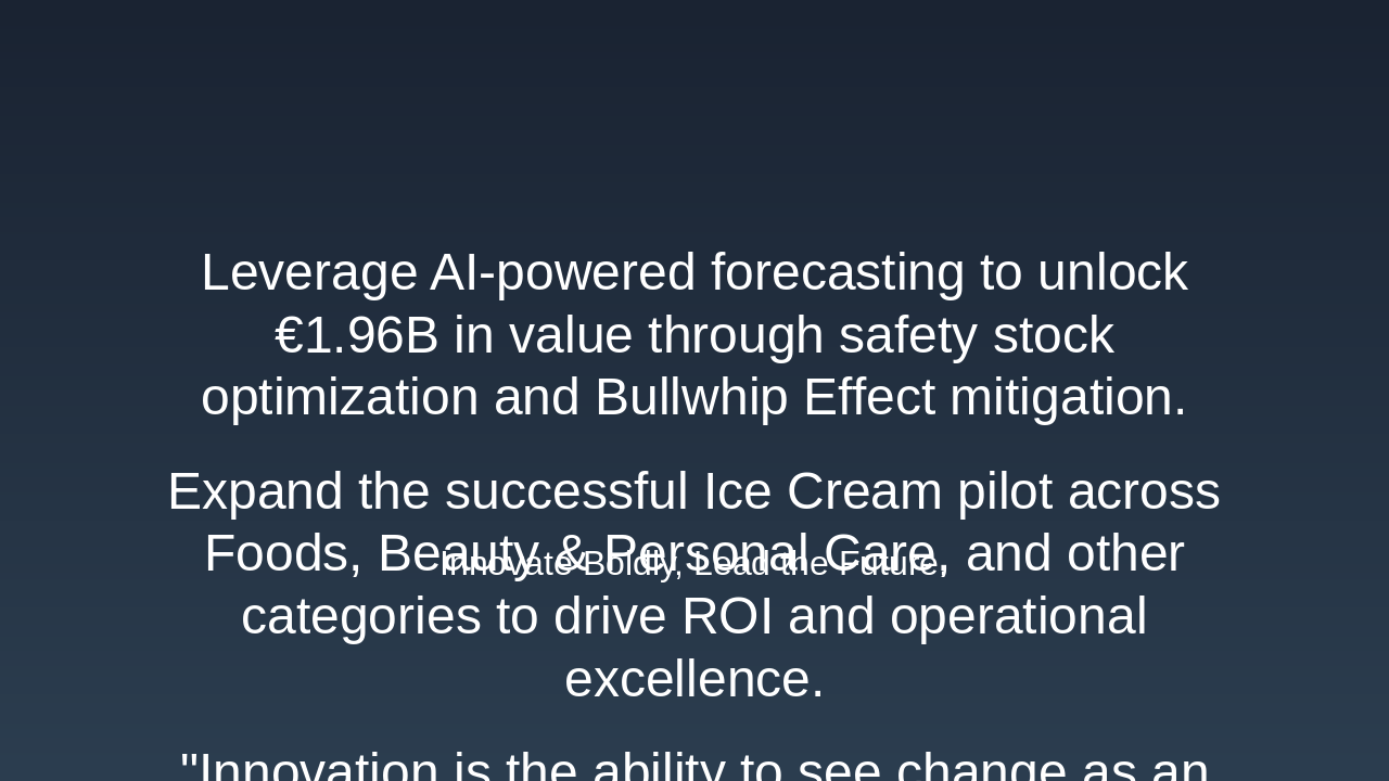 Slide 12 - Next Steps for Unilever