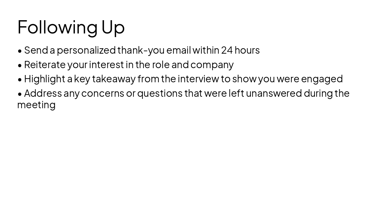 Slide 15 - Following Up