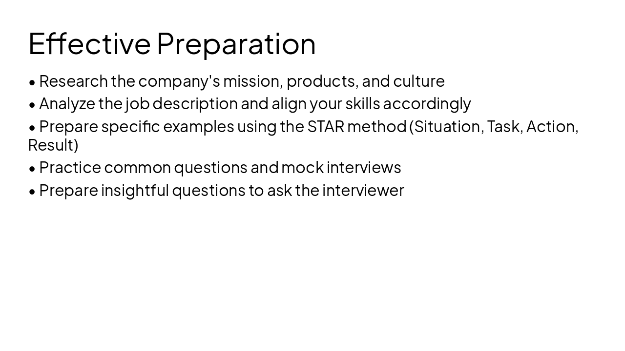Slide 9 - Effective Preparation