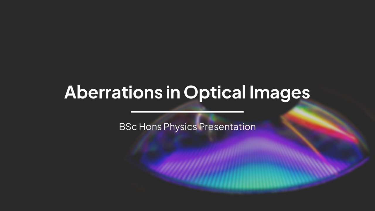 Slide 1 - Aberrations in Optical Images