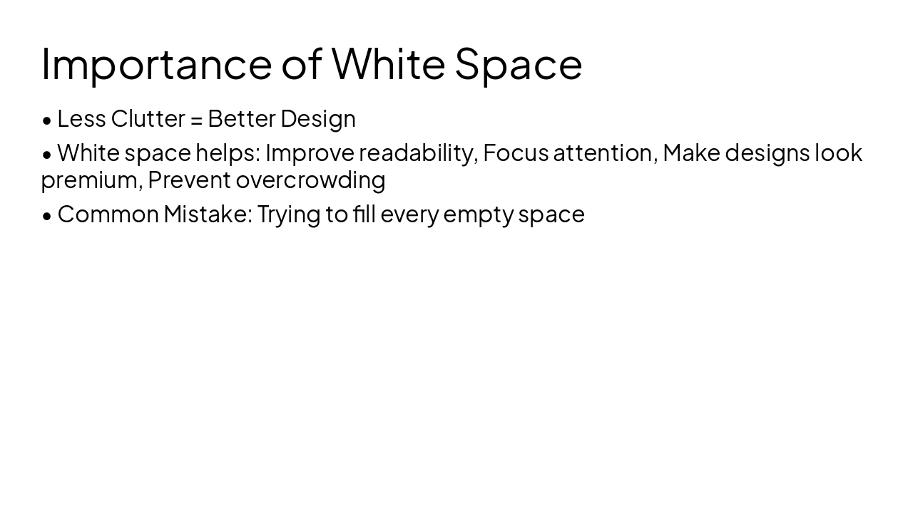 Slide 12 - Importance of White Space