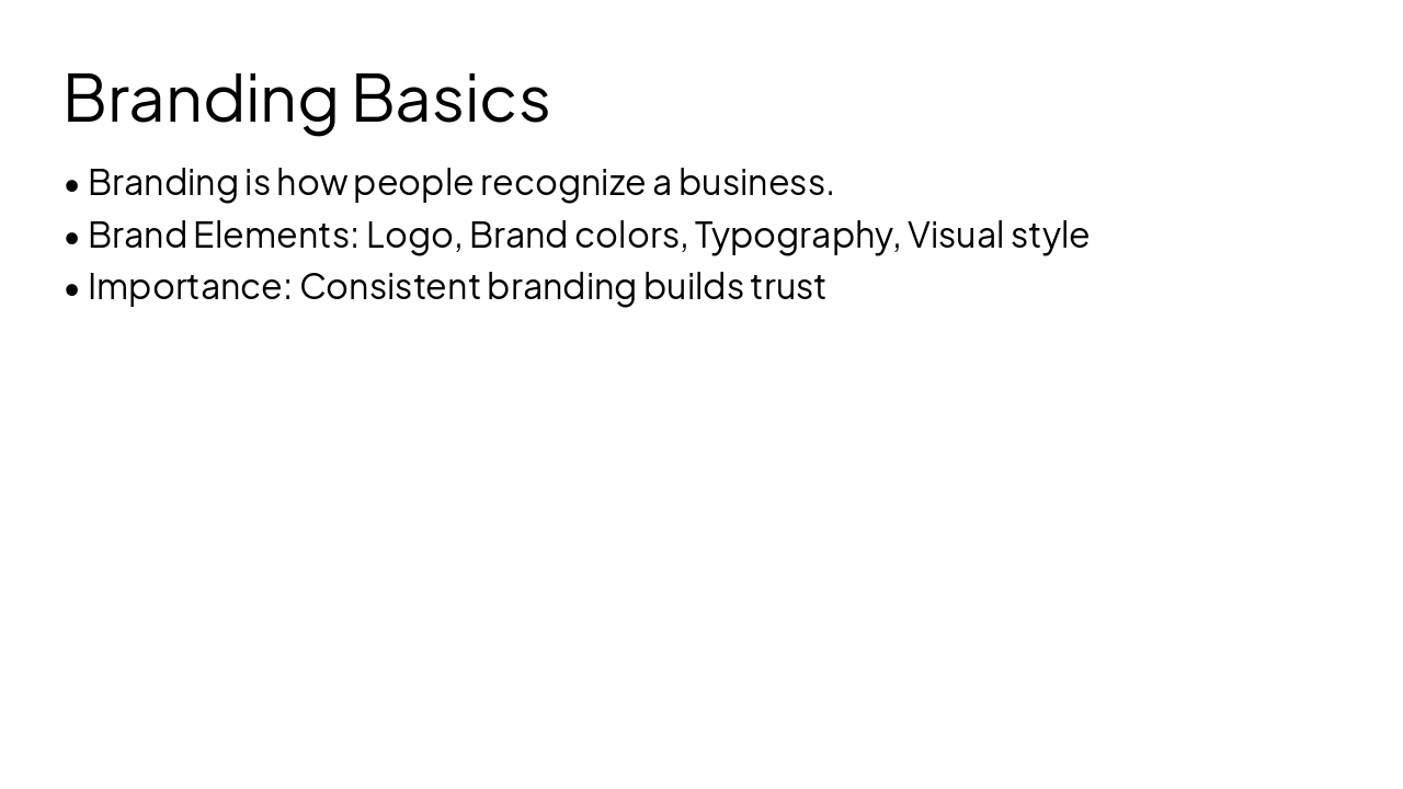 Slide 14 - Branding Basics