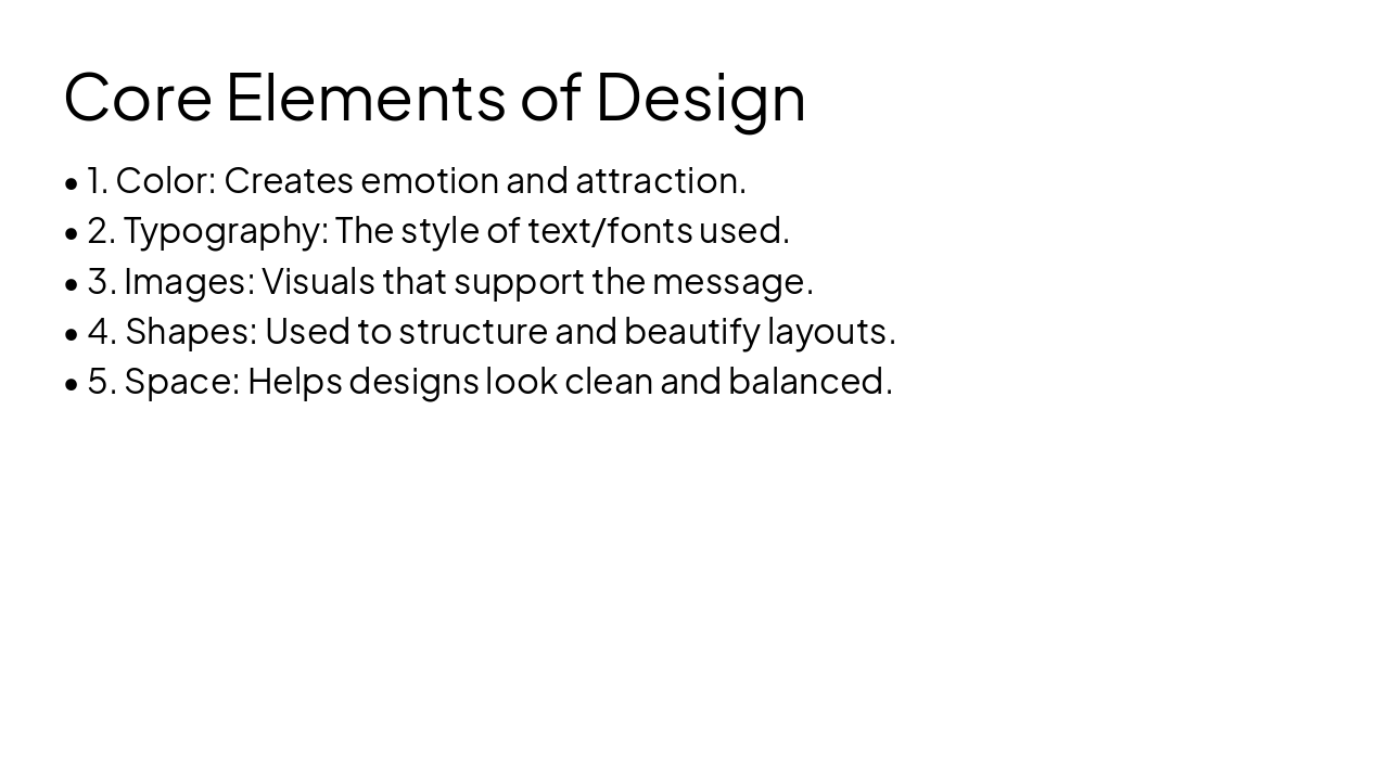 Slide 8 - Core Elements of Design