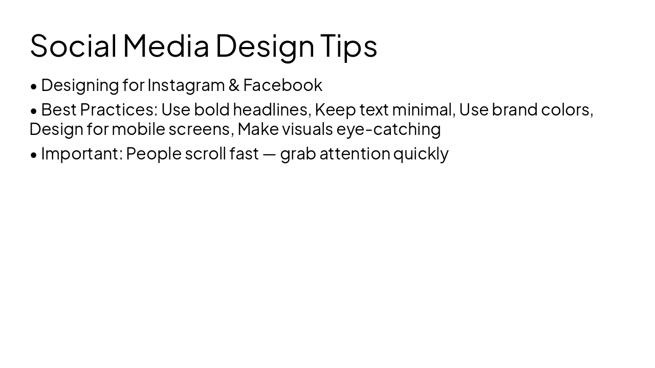 Slide 16 - Social Media Design Tips