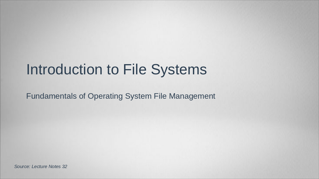 Intro to File Systems Essentials