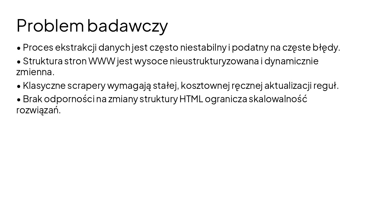 Slide 6 - Problem badawczy