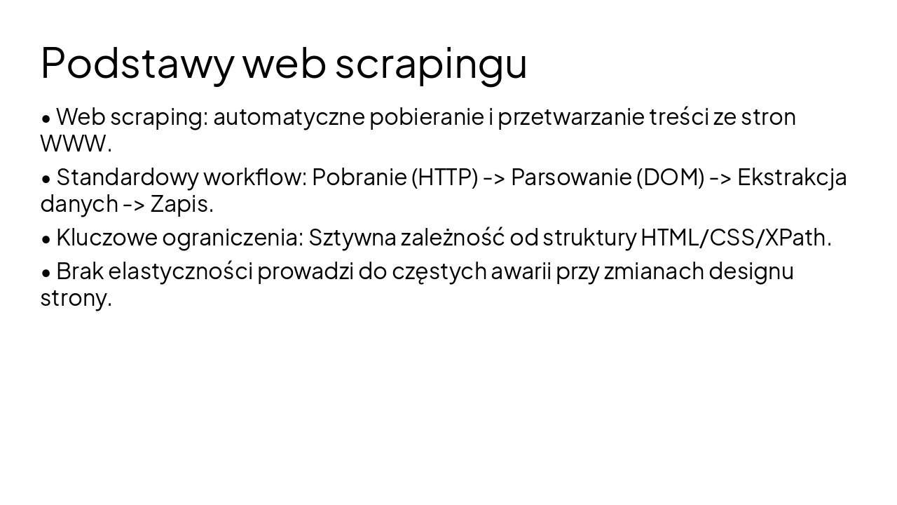 Slide 13 - Podstawy web scrapingu