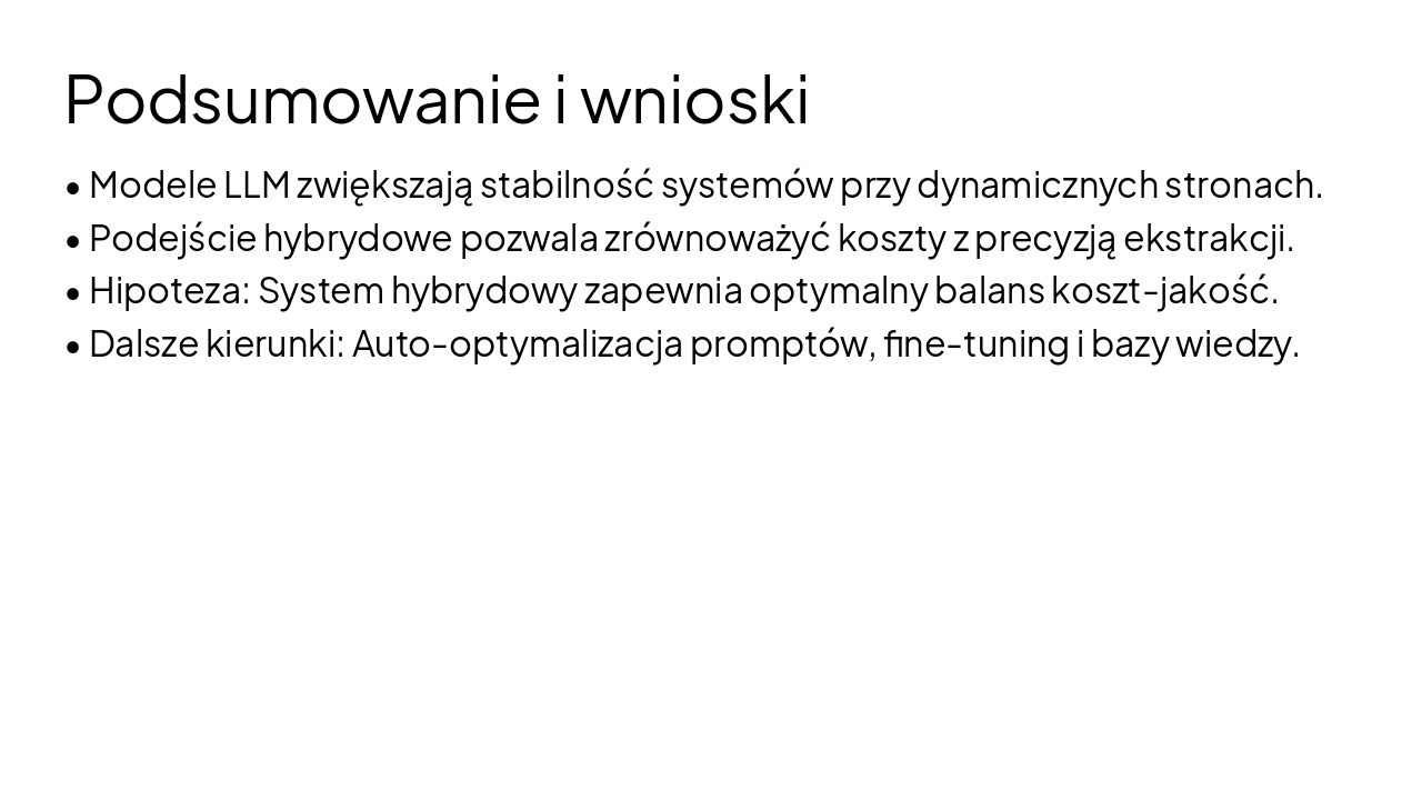 Slide 33 - Podsumowanie i wnioski