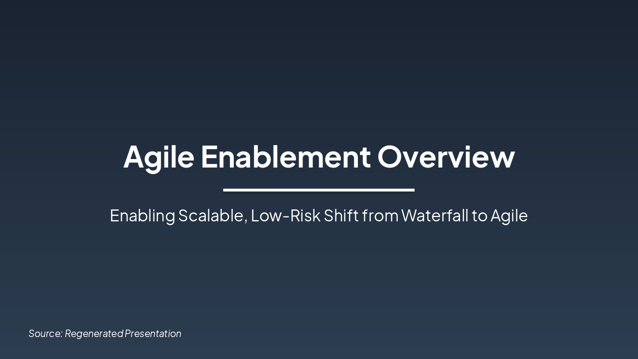 Agile Enablement: Shift to Success