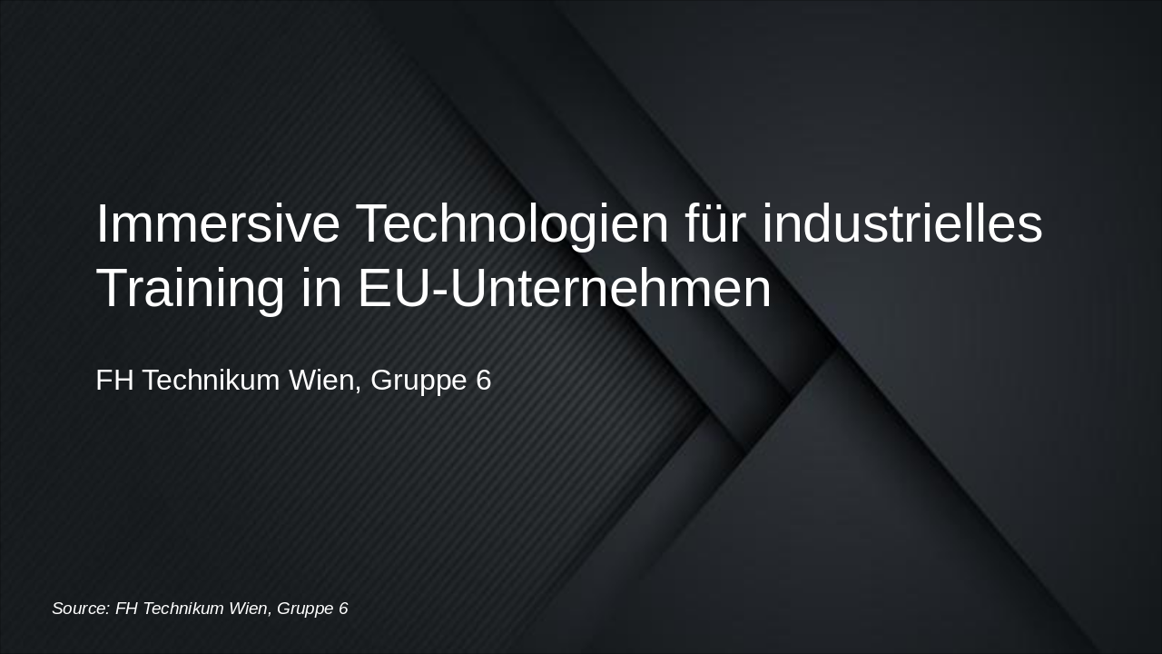 Immersive Tech for EU Industrial Training