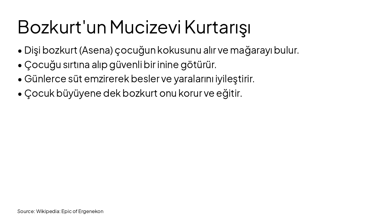 Slide 7 - Bozkurt'un Mucizevi Kurtarışı