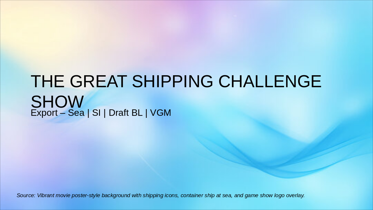 Great Shipping Challenge: Export Quiz Game