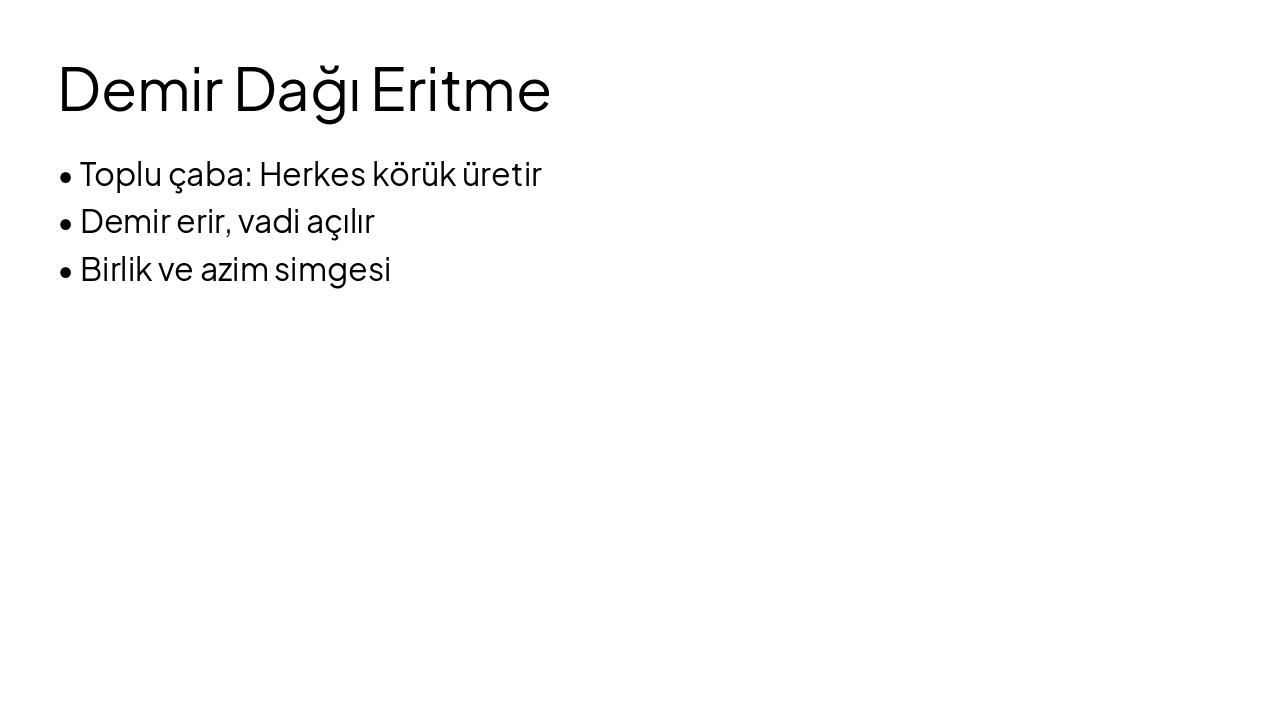 Slide 9 - Demir Dağı Eritme