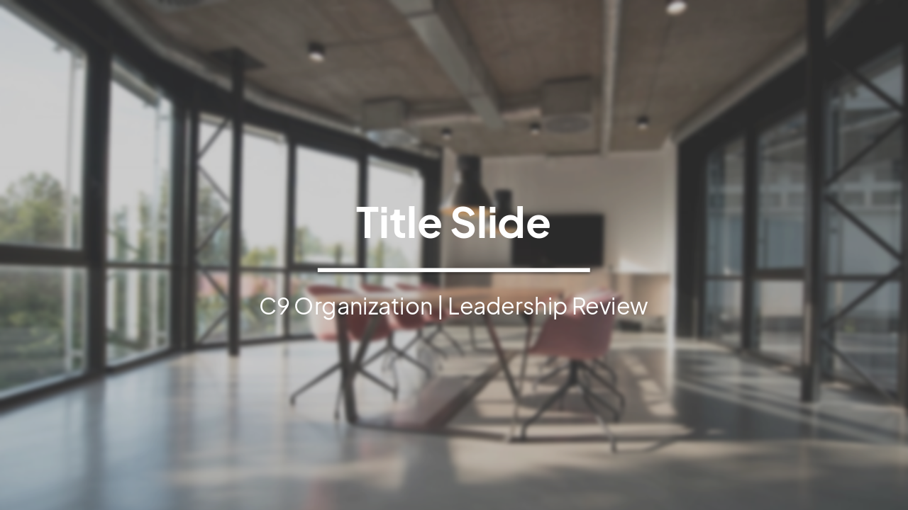 Slide 1 - Title Slide