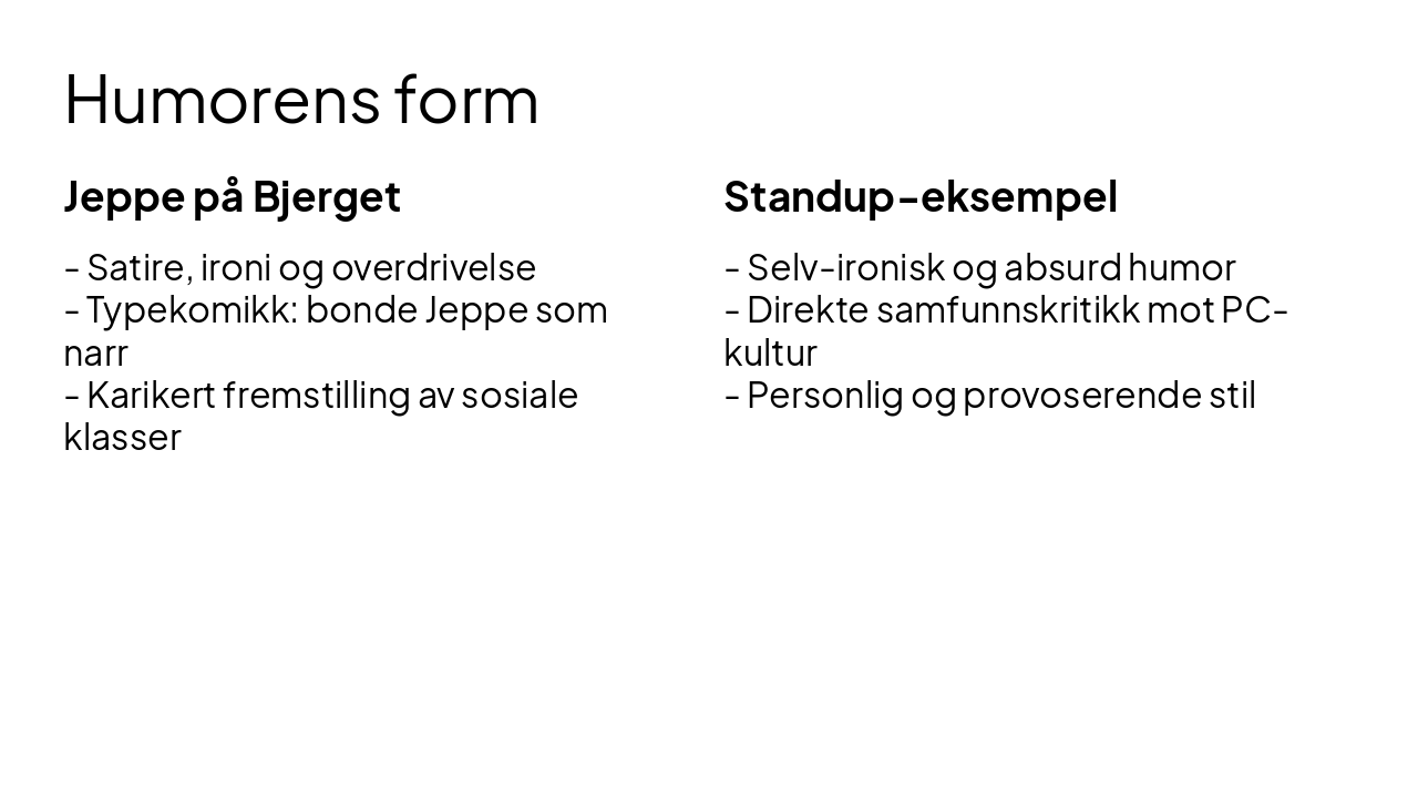 Slide 5 - Humorens form