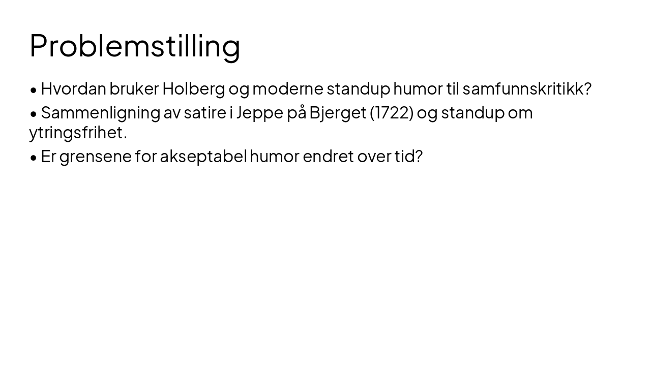 Slide 2 - Problemstilling