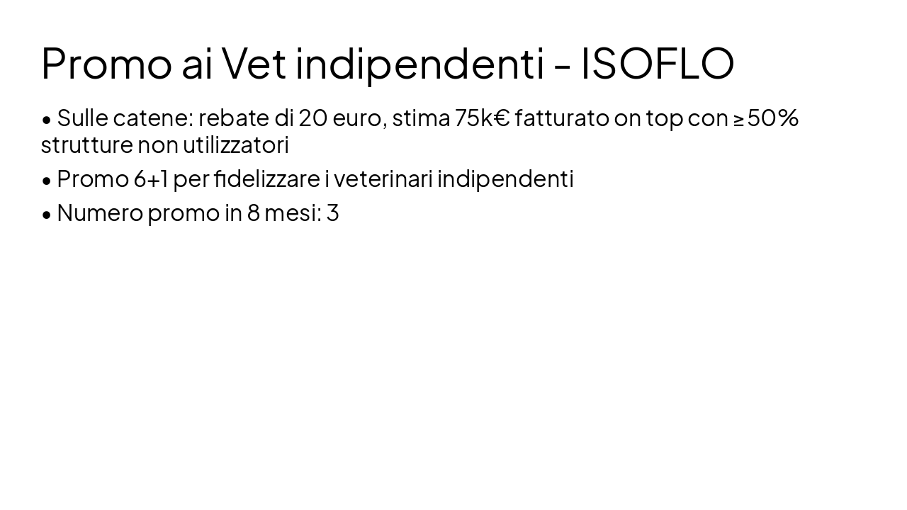 Slide 4 - Promo ai Vet indipendenti - ISOFLO