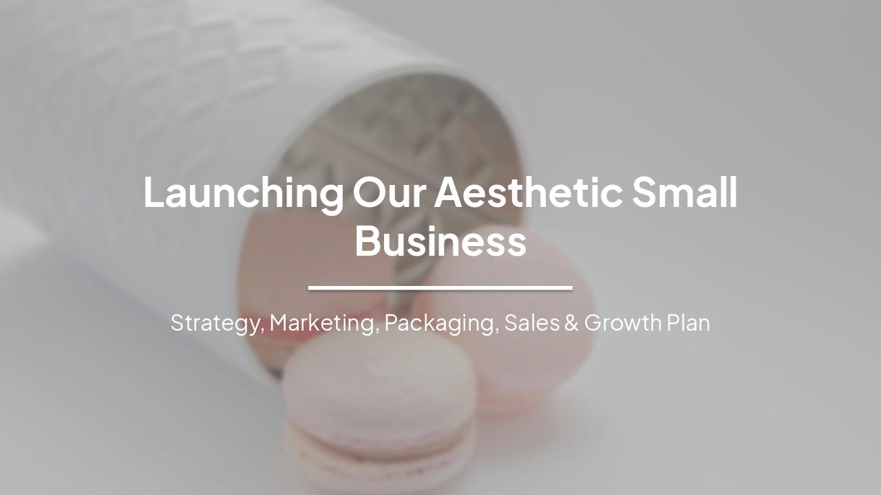 Slide 1 - Launching Our Aesthetic Small Business
