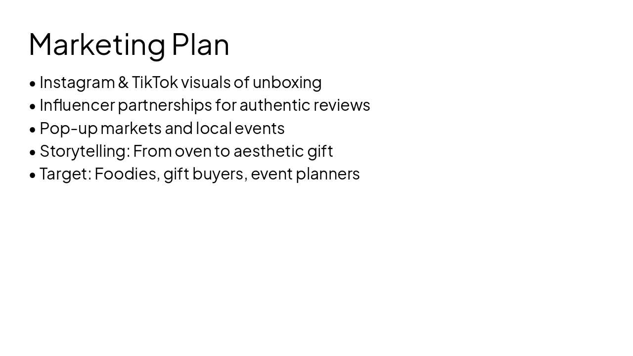 Slide 13 - Marketing Plan