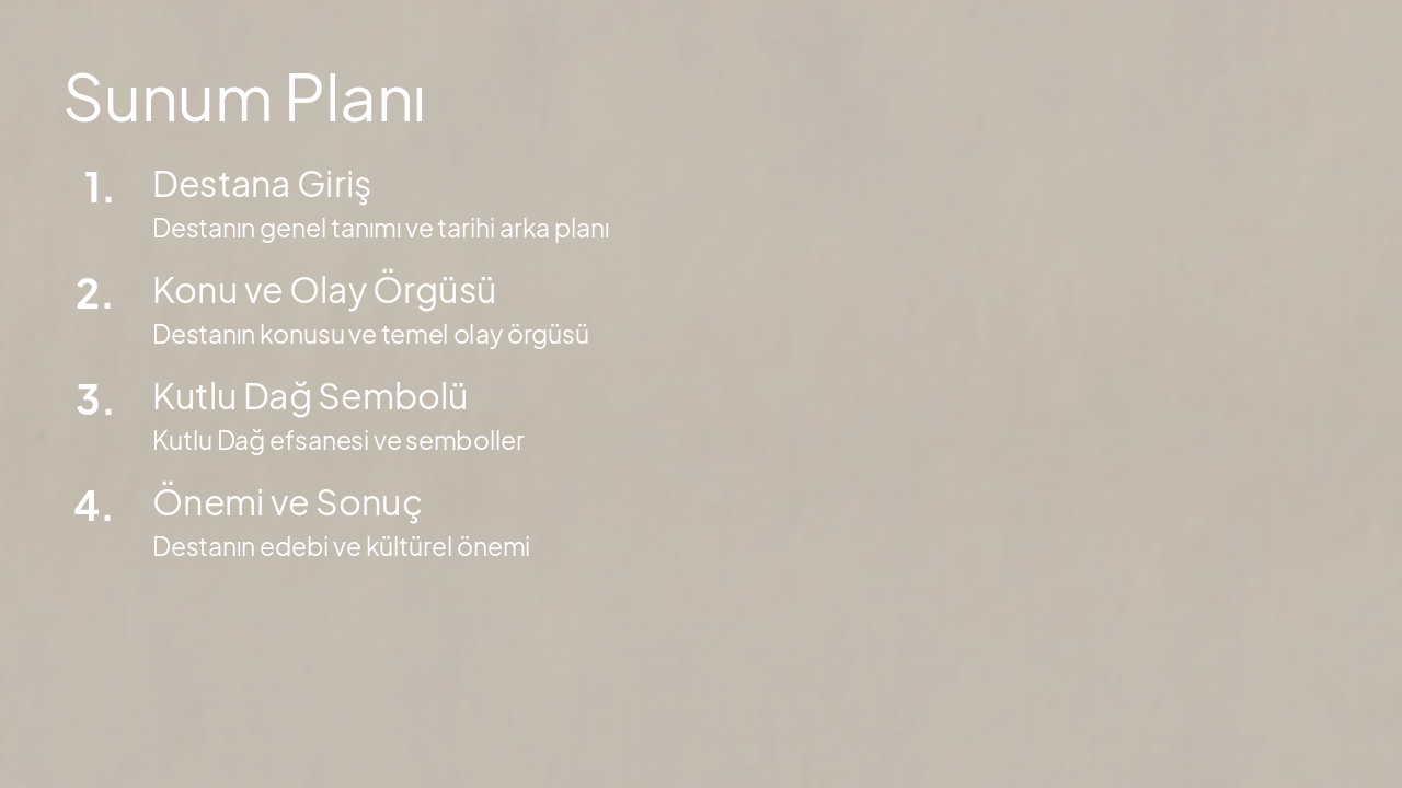 Slide 2 - Sunum Planı