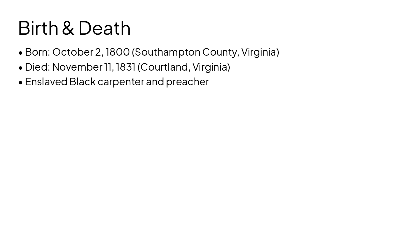 Slide 2 - Birth & Death