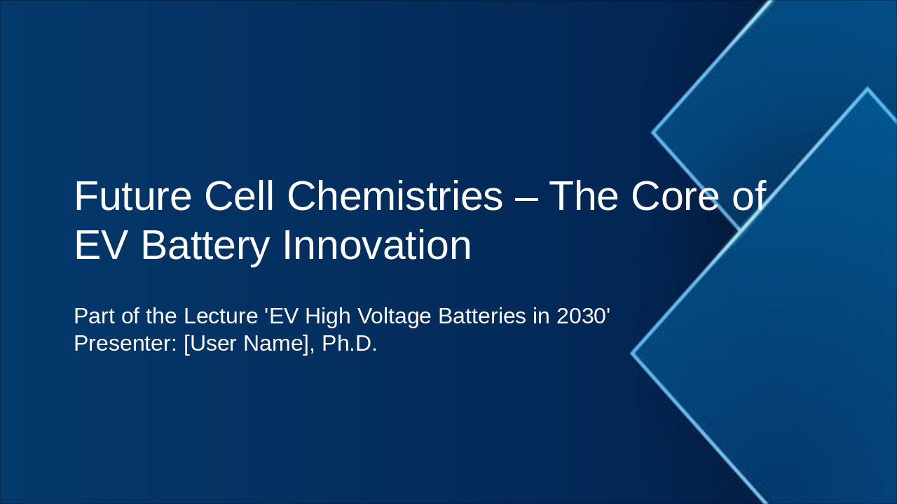 Future EV Cell Chemistries: 2030 Innovation Core (45 chars)