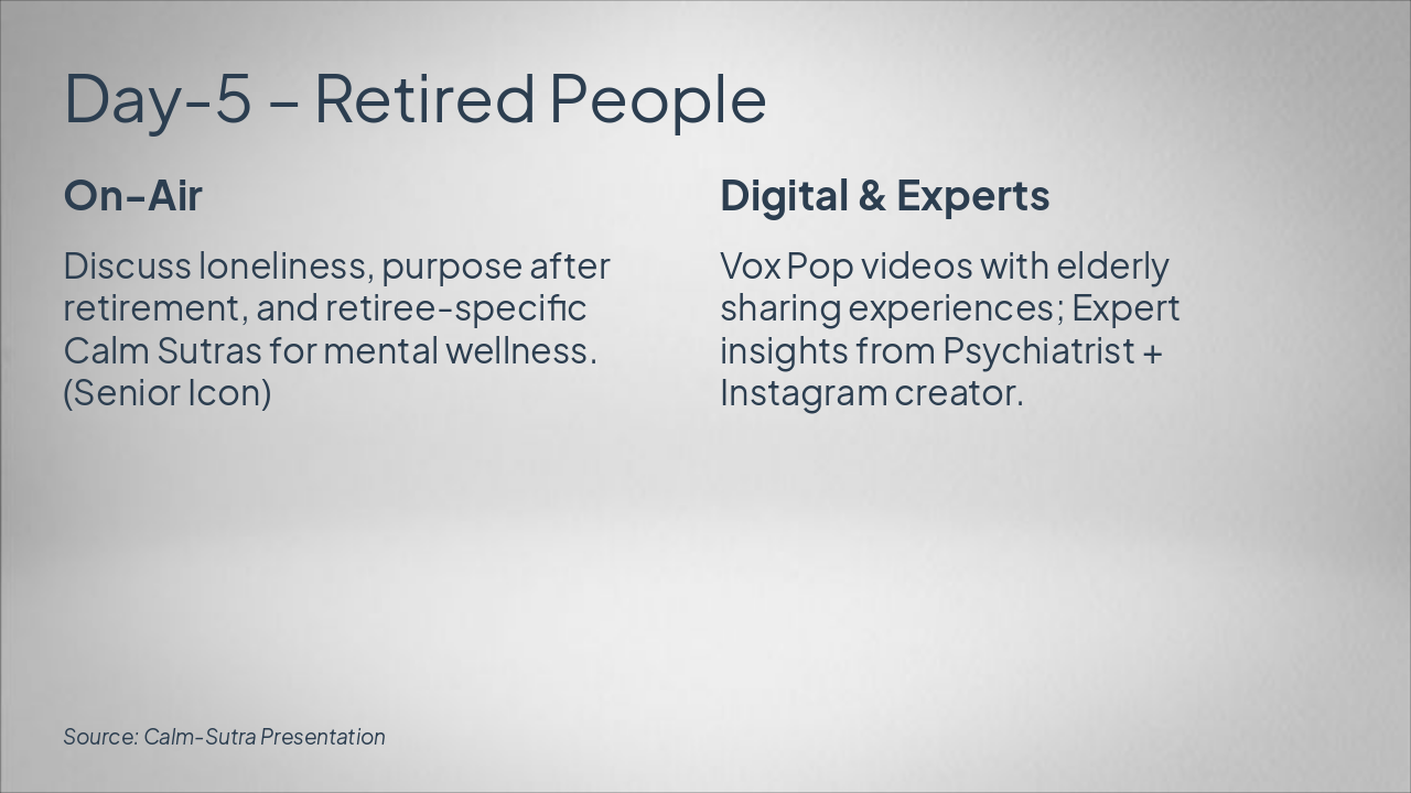 Slide 9 - Day-5 – Retired People