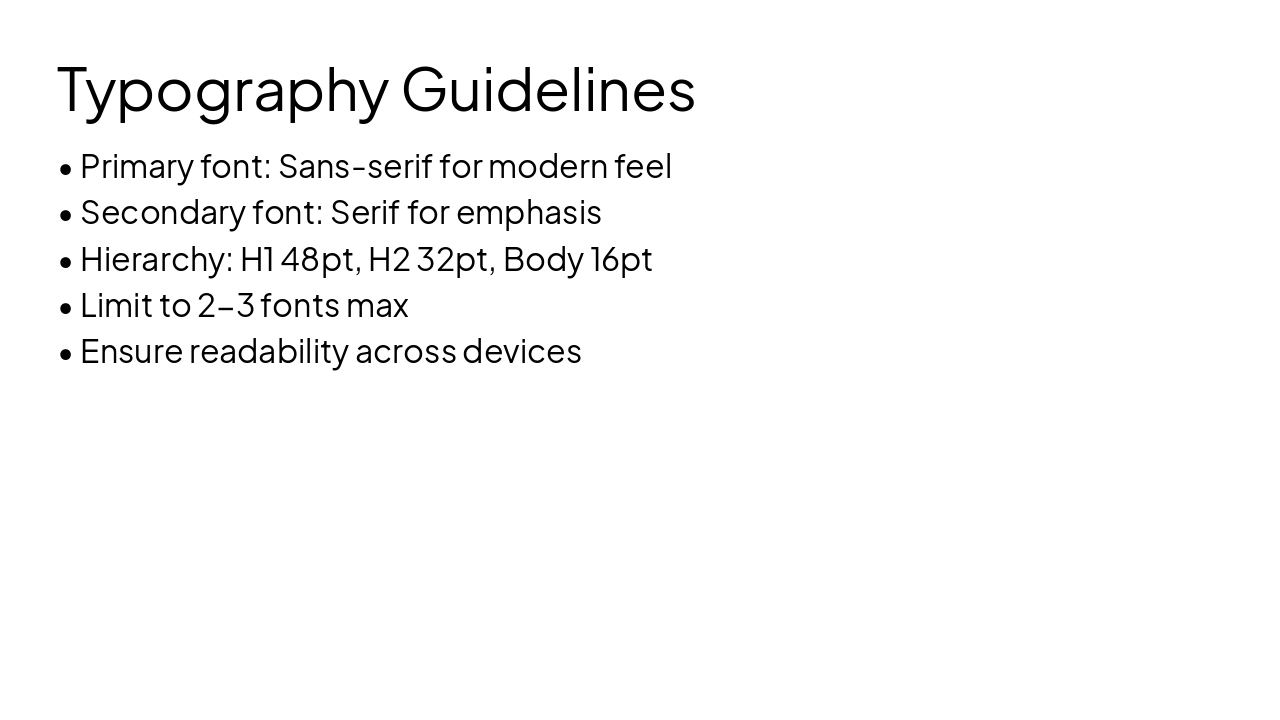 Slide 8 - Typography Guidelines