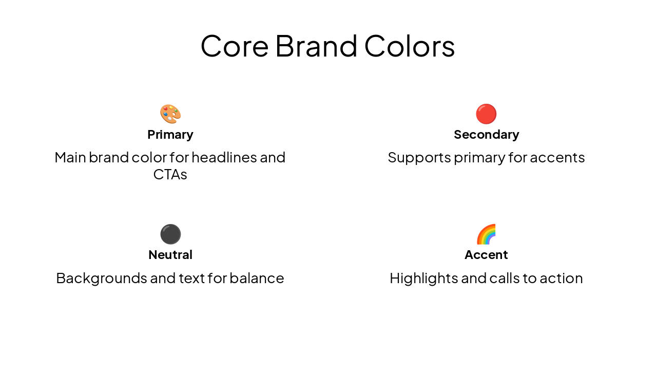 Slide 6 - Core Brand Colors