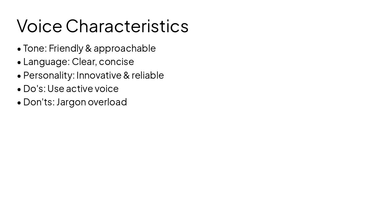 Slide 13 - Voice Characteristics