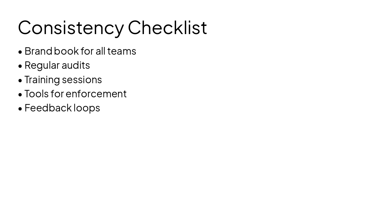 Slide 17 - Consistency Checklist