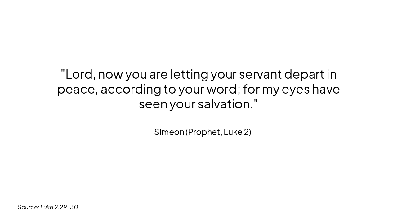 Slide 4 - Scripture: Simeon's Prophecy