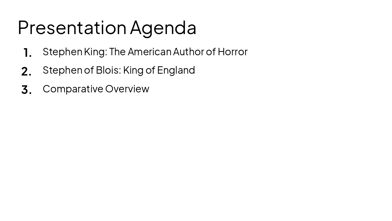 Slide 2 - Presentation Agenda