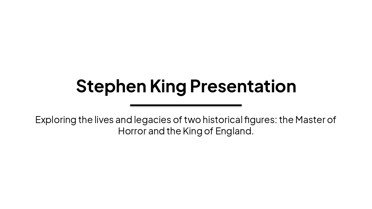 Stephen King: A Tale of Two Figures
