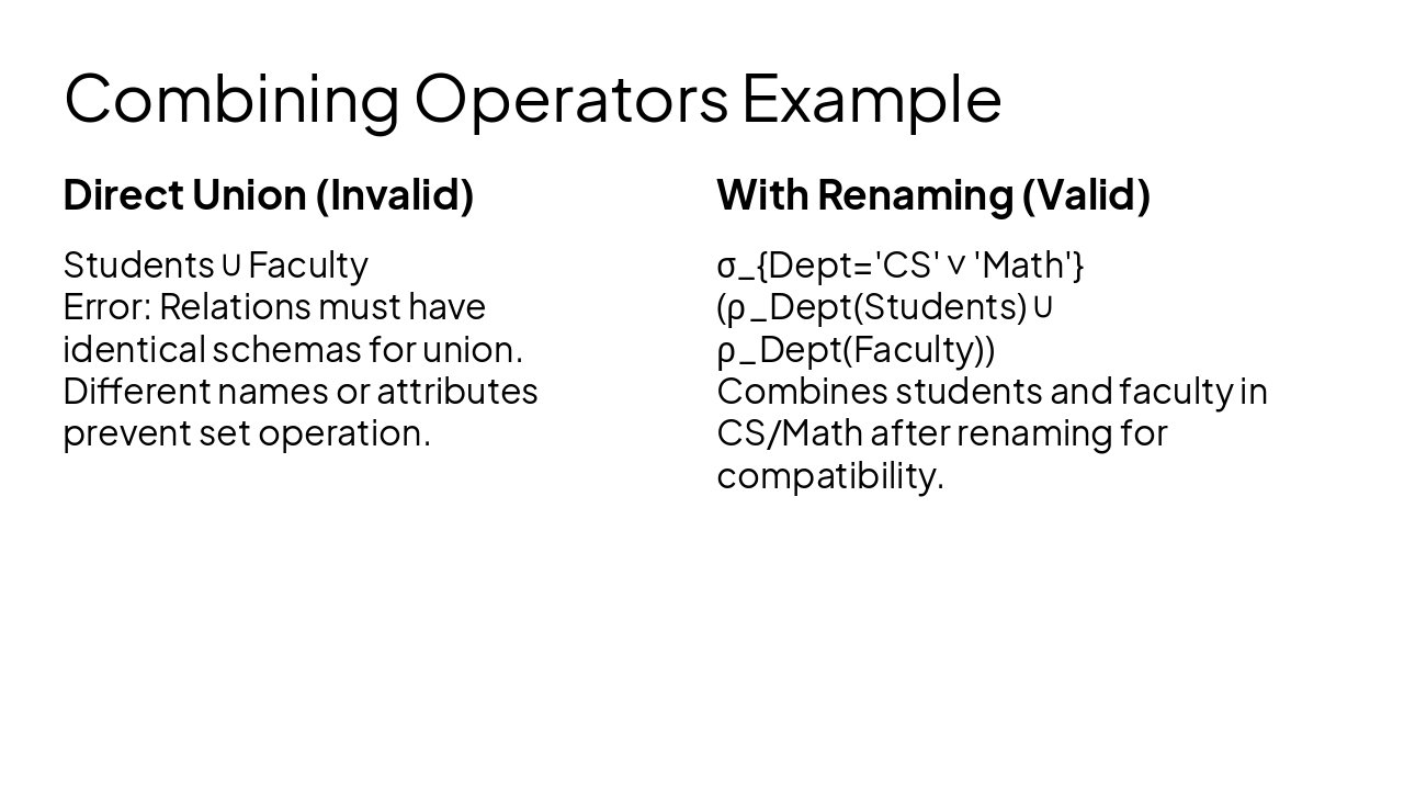 Slide 7 - Combining Operators Example