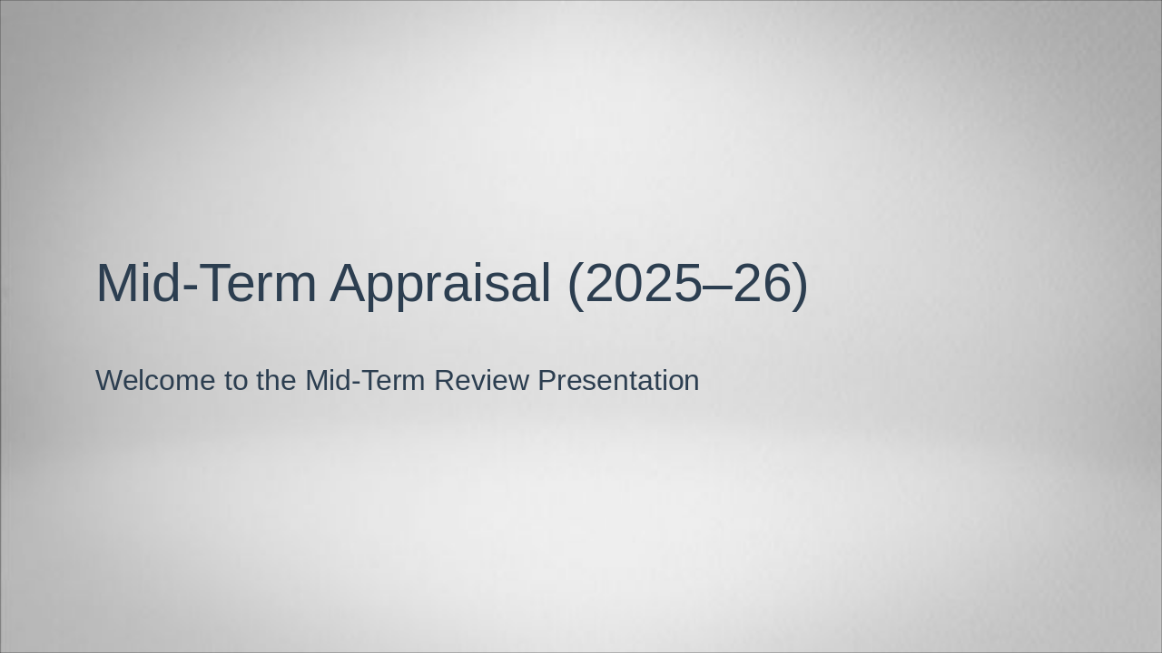 Mid-Term Teacher Appraisal 2025–26