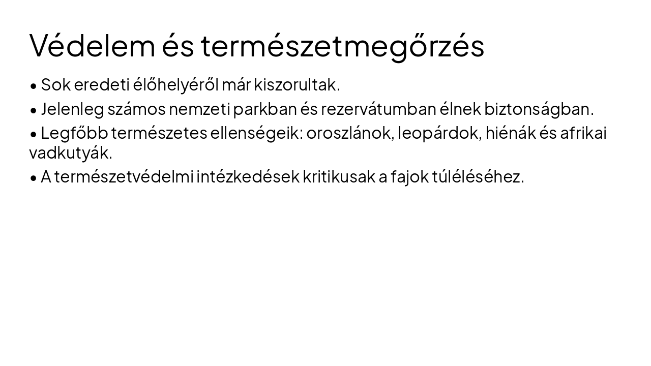 Slide 8 - Védelem és természetmegőrzés