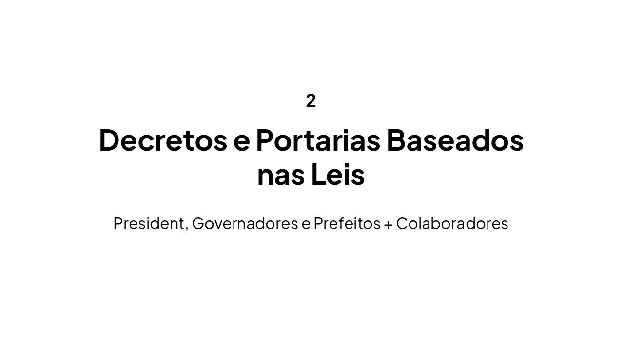 Slide 6 - Poder Executivo na Legislação