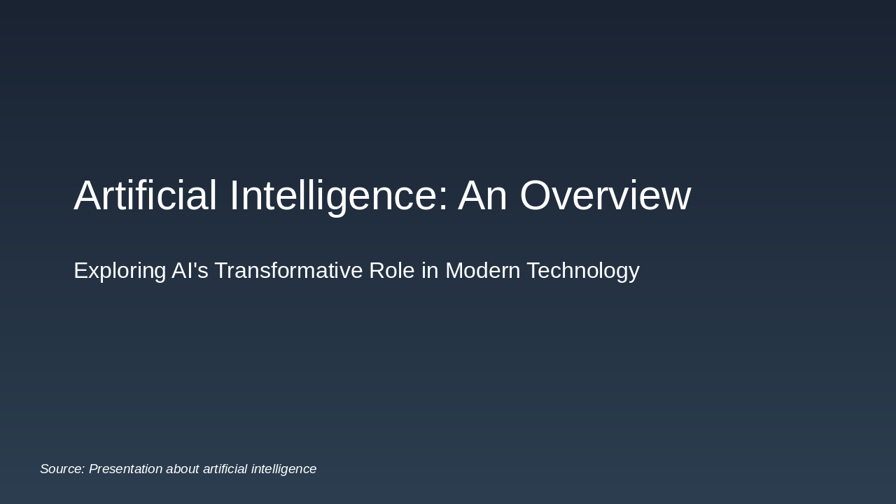 AI Overview: From Basics to Future