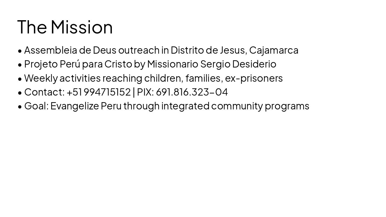Slide 5 - The Mission