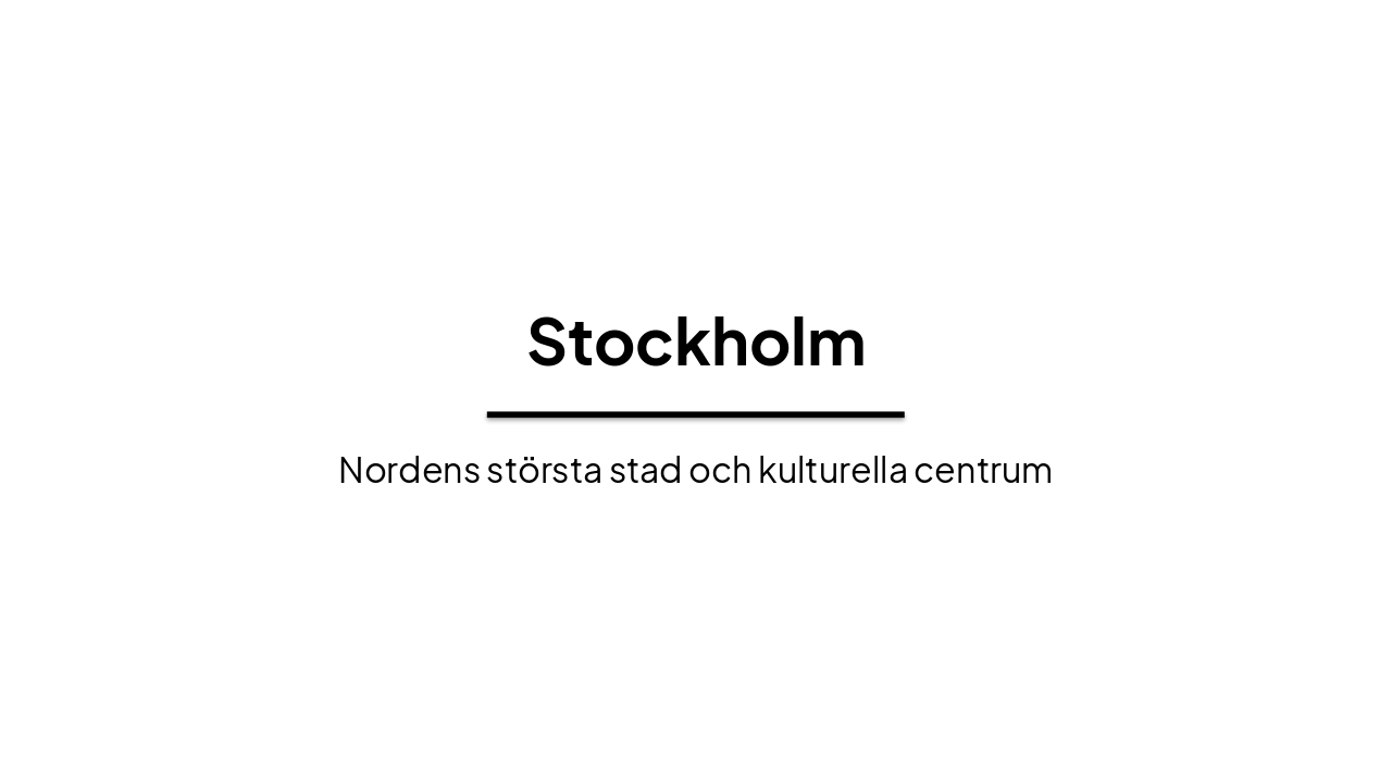Slide 1 - Stockholm
