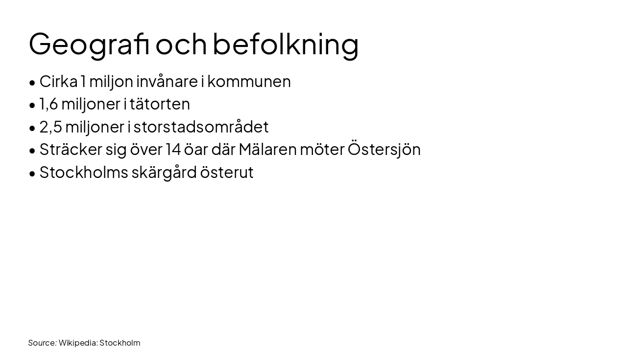 Slide 4 - Geografi och befolkning
