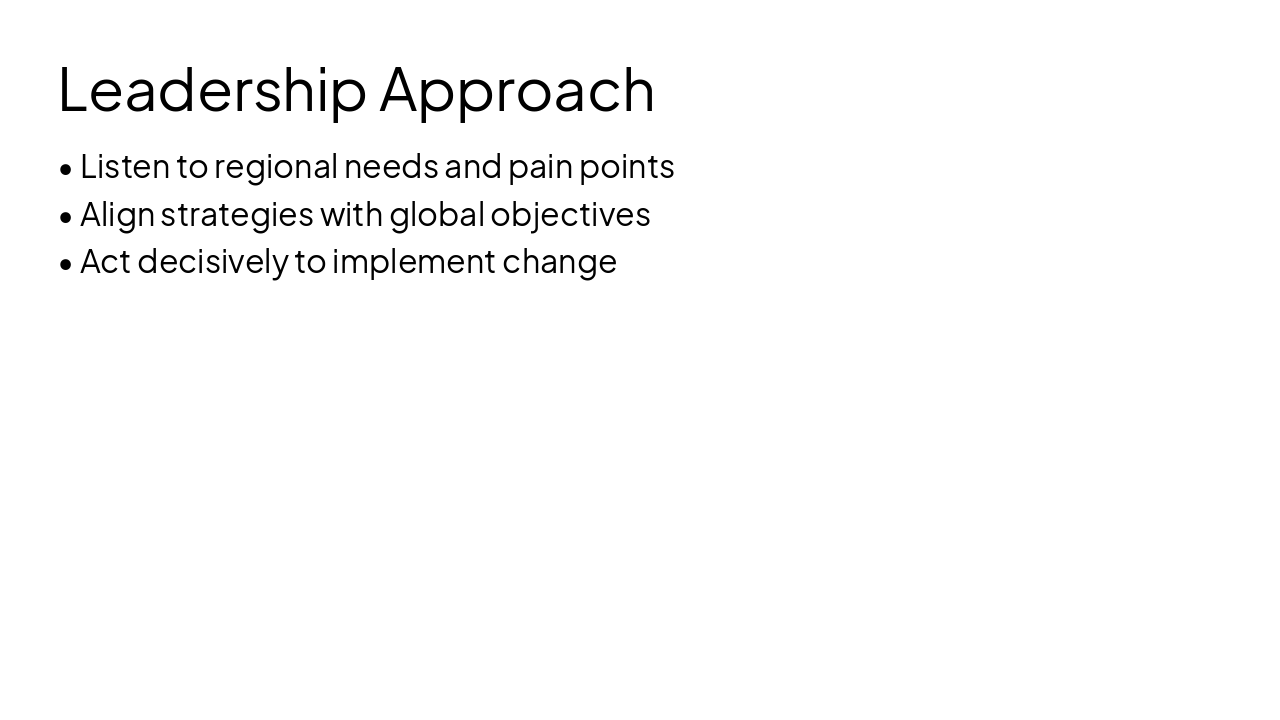 Slide 13 - Leadership Approach
