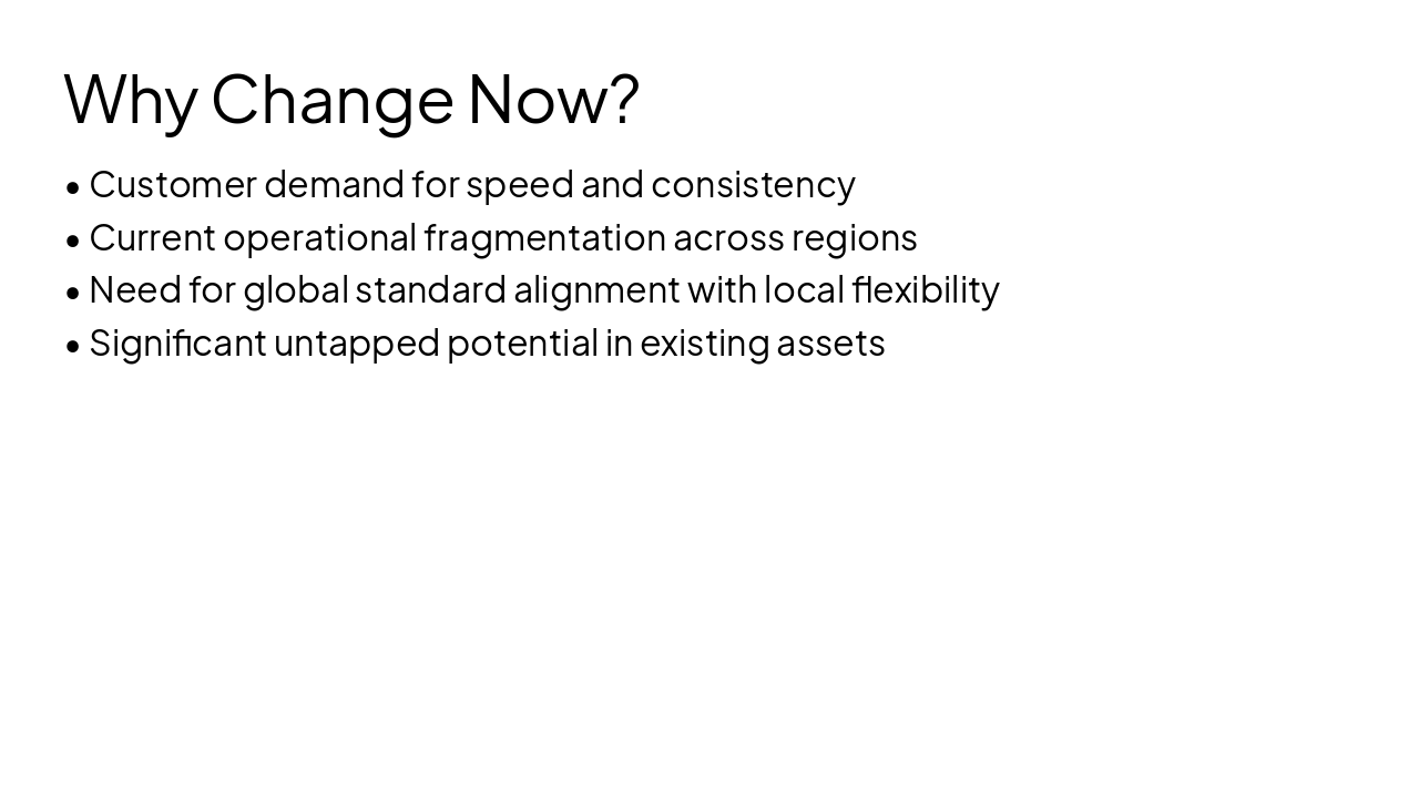 Slide 3 - Why Change Now?